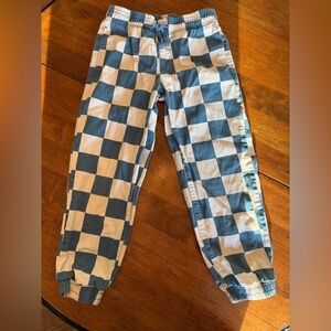 Forever 21 Kids Blue and White Checkered Joggers
